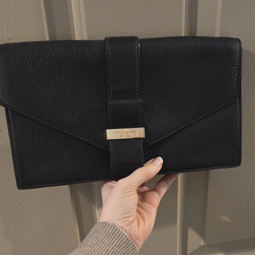 Kate Spade Black Envelope Clutch